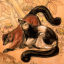 Gaston SUISSE (1896-1988) - Couple de makis varis.